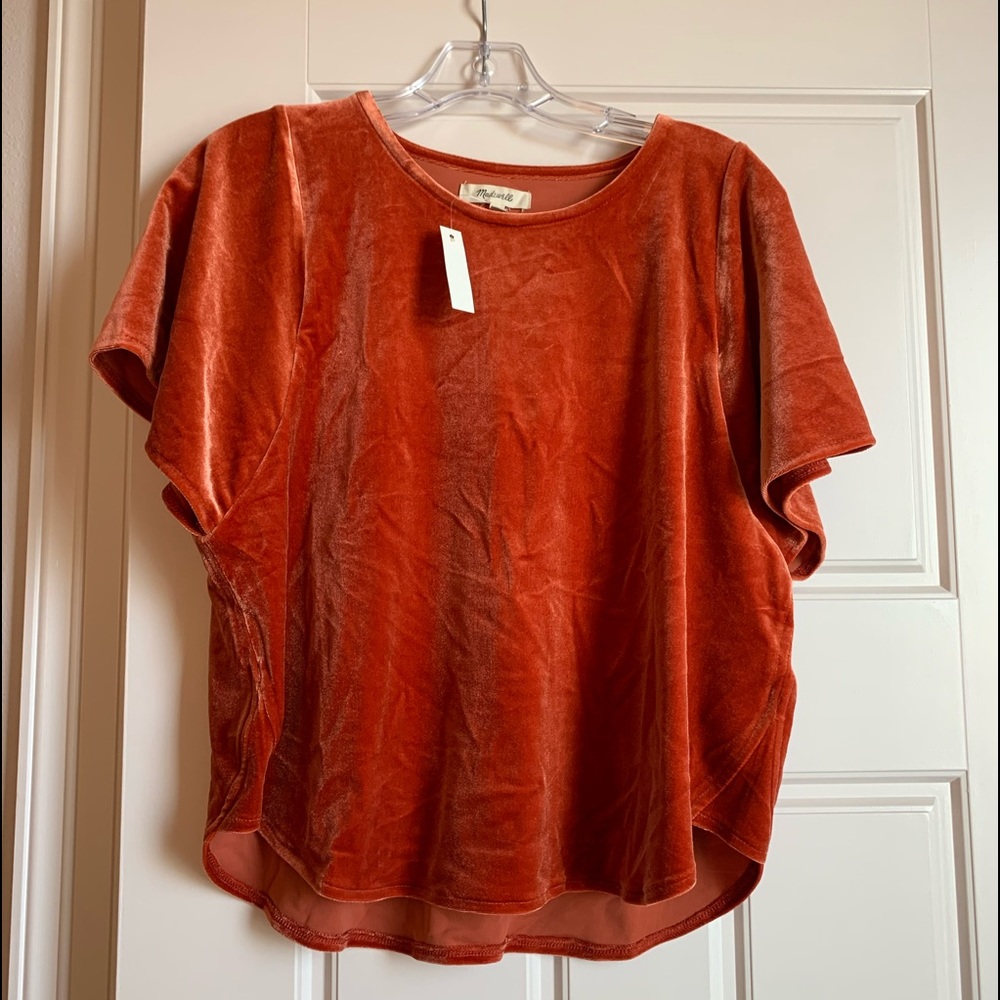 Madewell Tags on Velvet Holiday top